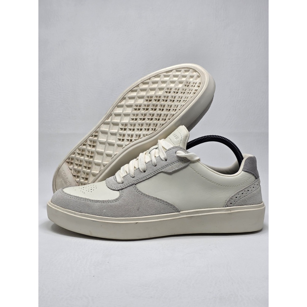 COLE HAAN Grand Crosscourt Mens Size 9 M White Gray Suede Sneakers C38992 - Picture 1 of 10